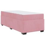 Casa si Gradina - Mobilier - Paturi si accesorii - Paturi - Cadru de pat cu saltea Altele Roz 90 x 190 cm Catifea - Infinity.ro