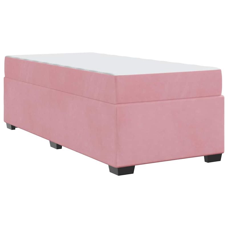 Casa si Gradina - Mobilier - Paturi si accesorii - Paturi - Cadru de pat cu saltea Altele Roz 90 x 190 cm Catifea - Infinity.ro