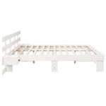 Casa si Gradina - Mobilier - Paturi si accesorii - Paturi - Cadru de pat cu sertar Alb 200 x 200 cm lemn - Infinity.ro