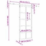 Casa si Gradina - Constructii - Usi interior, exterior si garaj - Usi interior - Usa glisanta Maro 100 x 208 cm Lemn masiv de pin - Infinity.ro