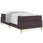 Casa si Gradina - Mobilier - Paturi si accesorii - Paturi - Pat cu arcuri Maro si Alb si Maro inchis 80 x 200 cm tesatura - Infinity.ro