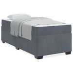 Casa si Gradina - Mobilier - Paturi si accesorii - Paturi - Cadru de pat cu saltea Altele Gri inchis 90 x 190 cm Catifea - Infinity.ro