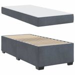Casa si Gradina - Mobilier - Paturi si accesorii - Paturi - Cadru de pat cu saltea Altele Gri inchis 90 x 190 cm Catifea - Infinity.ro
