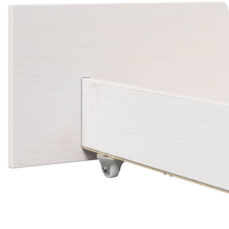 Casa si Gradina - Mobilier - Paturi si accesorii - Paturi - Cadru de pat cu sertar cu headboard cu depozitare Alb 180 x 200 cm Lemn masiv - Infinity.ro