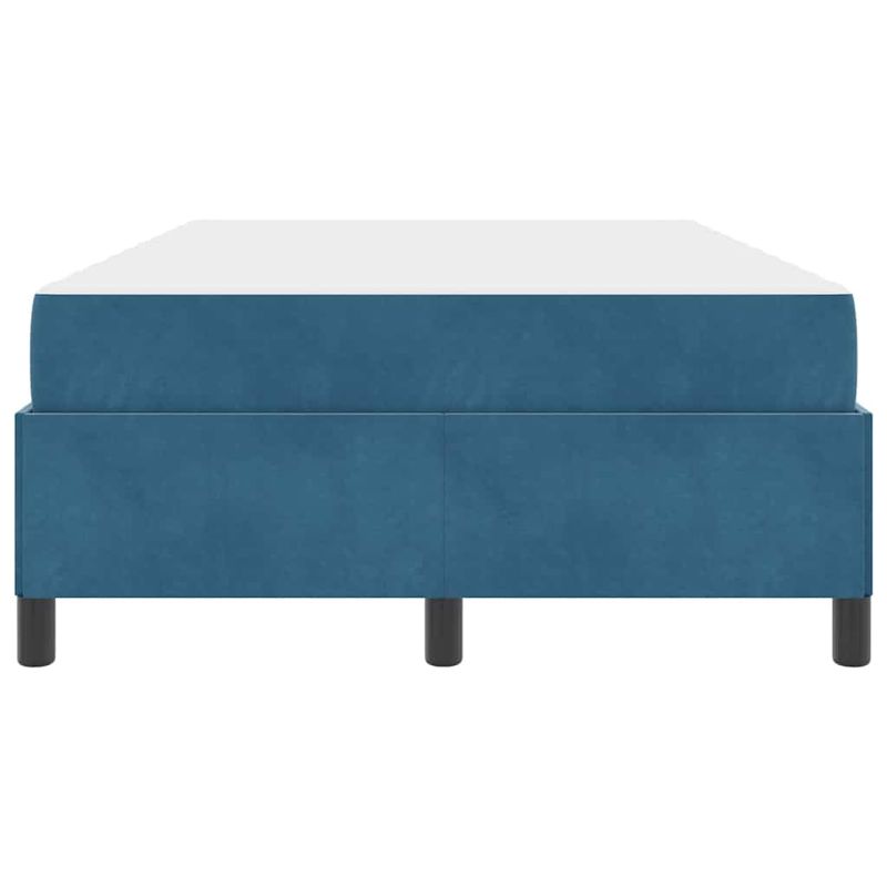 Casa si Gradina - Mobilier - Paturi si accesorii - Paturi - Cadru de pat Altele Albastru inchis si alb 120 x 200 cm Catifea - Infinity.ro