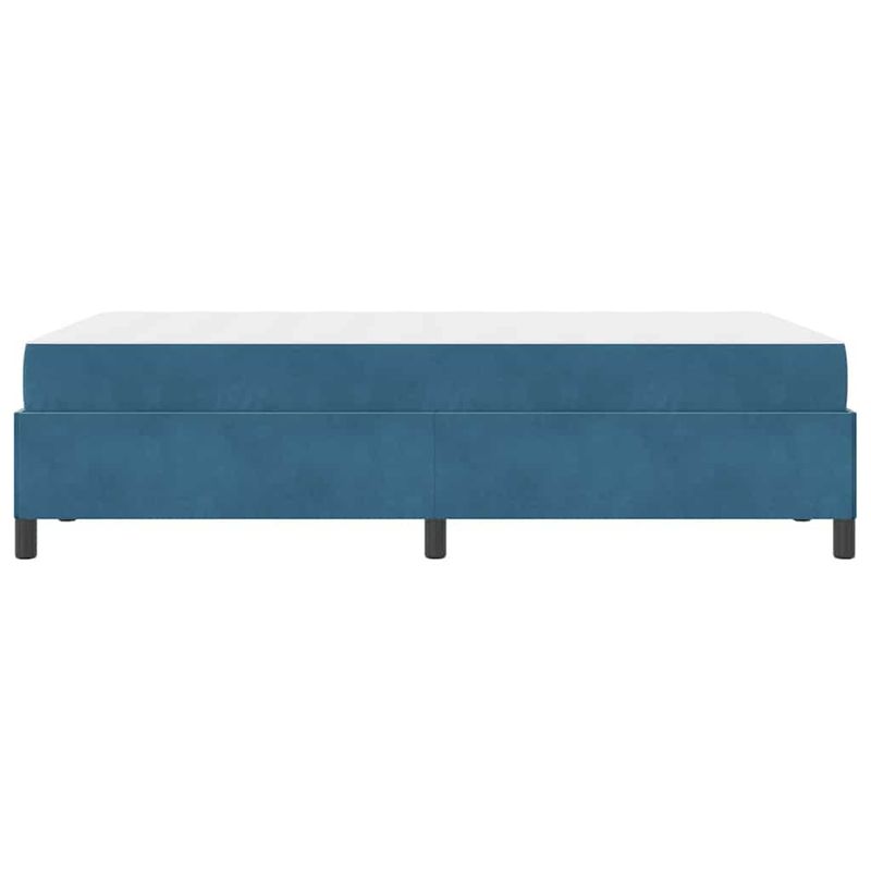 Casa si Gradina - Mobilier - Paturi si accesorii - Paturi - Cadru de pat Altele Albastru inchis si alb 120 x 200 cm Catifea - Infinity.ro