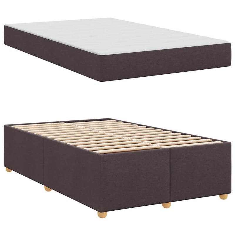 Casa si Gradina - Mobilier - Paturi si accesorii - Paturi - Cadru de pat cu saltea Altele Maro inchis 120 x 200 cm tesatura - Infinity.ro