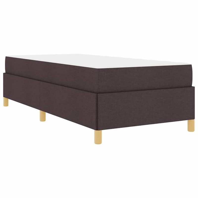 Casa si Gradina - Mobilier - Paturi si accesorii - Paturi - Pat cu arcuri Altele Maro inchis si Alb 90 x 200 cm tesatura - Infinity.ro