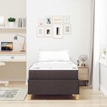 Casa si Gradina - Mobilier - Paturi si accesorii - Paturi - Pat cu arcuri Altele Maro inchis si Alb 90 x 200 cm tesatura - Infinity.ro