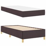 Casa si Gradina - Mobilier - Paturi si accesorii - Paturi - Pat cu arcuri Altele Maro inchis si Alb 90 x 200 cm tesatura - Infinity.ro