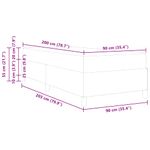 Casa si Gradina - Mobilier - Paturi si accesorii - Paturi - Pat cu arcuri Altele Maro inchis si Alb 90 x 200 cm tesatura - Infinity.ro