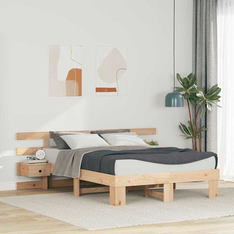 Casa si Gradina - Mobilier - Paturi si accesorii - Paturi - Cadru de pat cu sertar Maro 135 x 190 cm - Infinity.ro