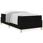 Casa si Gradina - Mobilier - Paturi si accesorii - Paturi - Pat cu arcuri Altele Negru si Alb 90 x 190 cm tesatura - Infinity.ro