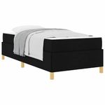 Casa si Gradina - Mobilier - Paturi si accesorii - Paturi - Pat cu arcuri Altele Negru si Alb 90 x 190 cm tesatura - Infinity.ro