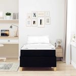 Casa si Gradina - Mobilier - Paturi si accesorii - Paturi - Pat cu arcuri Altele Negru si Alb 90 x 190 cm tesatura - Infinity.ro