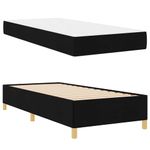 Casa si Gradina - Mobilier - Paturi si accesorii - Paturi - Pat cu arcuri Altele Negru si Alb 90 x 190 cm tesatura - Infinity.ro