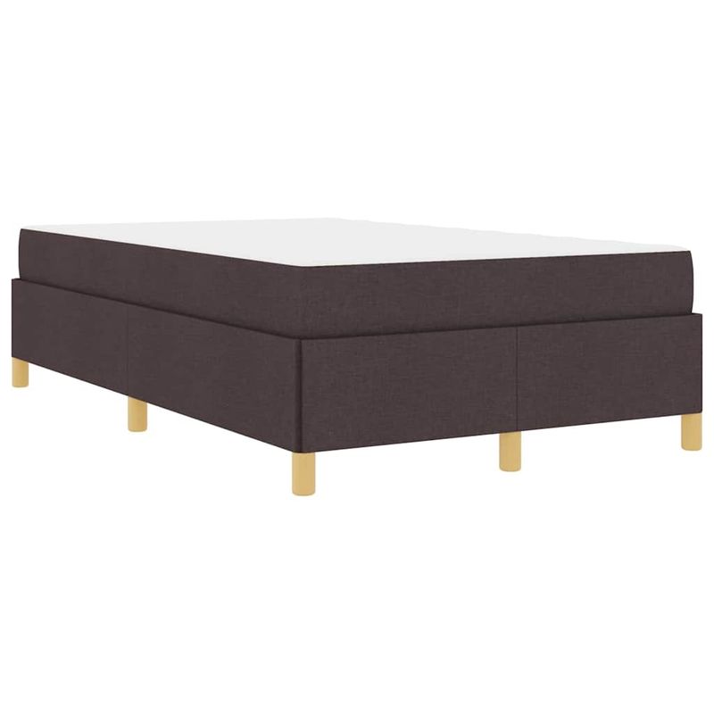 Casa si Gradina - Mobilier - Paturi si accesorii - Paturi - Pat cu arcuri Altele Maro inchis si Alb 120 x 190 cm tesatura - Infinity.ro