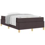 Casa si Gradina - Mobilier - Paturi si accesorii - Paturi - Pat cu arcuri Altele Maro inchis si Alb 120 x 190 cm tesatura - Infinity.ro