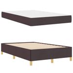 Casa si Gradina - Mobilier - Paturi si accesorii - Paturi - Pat cu arcuri Altele Maro inchis si Alb 120 x 190 cm tesatura - Infinity.ro