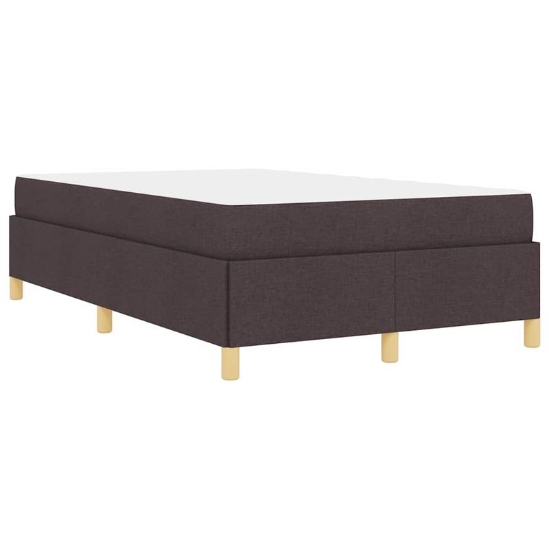 Casa si Gradina - Mobilier - Paturi si accesorii - Paturi - Pat cu arcuri Altele Maro inchis si Alb 120 x 190 cm tesatura - Infinity.ro
