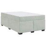 Casa si Gradina - Mobilier - Paturi si accesorii - Paturi - Cadru de pat cu saltea Altele Gri deschis 120 x 190 cm Catifea - Infinity.ro