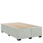 Casa si Gradina - Mobilier - Paturi si accesorii - Paturi - Cadru de pat cu saltea Altele Gri deschis 120 x 190 cm Catifea - Infinity.ro