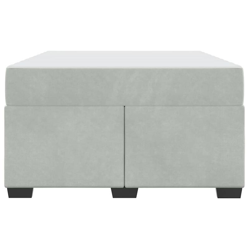 Casa si Gradina - Mobilier - Paturi si accesorii - Paturi - Cadru de pat cu saltea Altele Gri deschis 120 x 190 cm Catifea - Infinity.ro