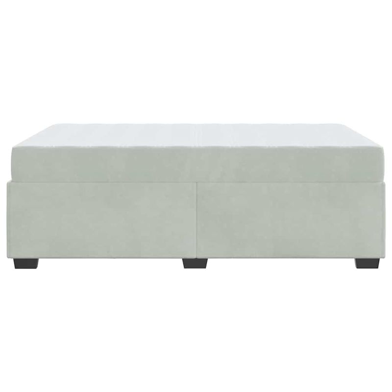 Casa si Gradina - Mobilier - Paturi si accesorii - Paturi - Cadru de pat cu saltea Altele Gri deschis 120 x 190 cm Catifea - Infinity.ro