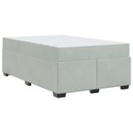 Casa si Gradina - Mobilier - Paturi si accesorii - Paturi - Cadru de pat cu saltea Altele Gri deschis 120 x 190 cm Catifea - Infinity.ro