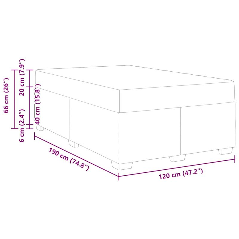 Casa si Gradina - Mobilier - Paturi si accesorii - Paturi - Cadru de pat cu saltea Altele Gri deschis 120 x 190 cm Catifea - Infinity.ro