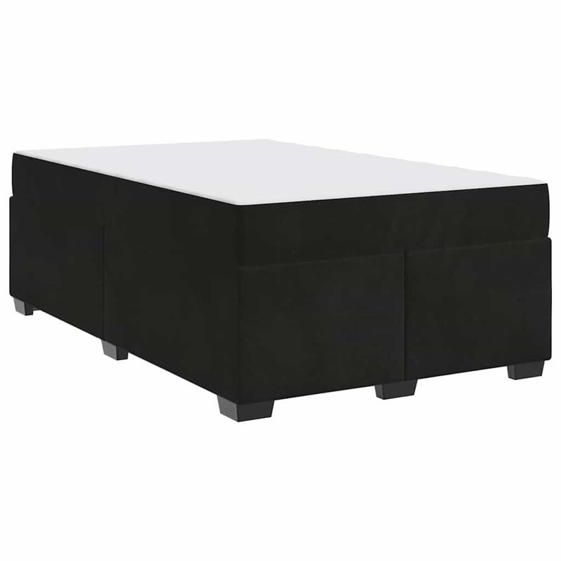 Casa si Gradina - Mobilier - Paturi si accesorii - Paturi - Cadru de pat cu saltea Altele Negru 120 x 200 cm Catifea - Infinity.ro