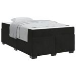 Casa si Gradina - Mobilier - Paturi si accesorii - Paturi - Cadru de pat cu saltea Altele Negru 120 x 200 cm Catifea - Infinity.ro