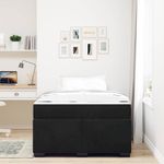 Casa si Gradina - Mobilier - Paturi si accesorii - Paturi - Cadru de pat cu saltea Altele Negru 120 x 200 cm Catifea - Infinity.ro