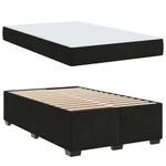 Casa si Gradina - Mobilier - Paturi si accesorii - Paturi - Cadru de pat cu saltea Altele Negru 120 x 200 cm Catifea - Infinity.ro