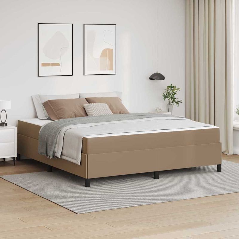 Casa si Gradina - Mobilier - Paturi si accesorii - Paturi - Cadru de pat cu saltea Cappuccino 180 x 200 cm - Infinity.ro