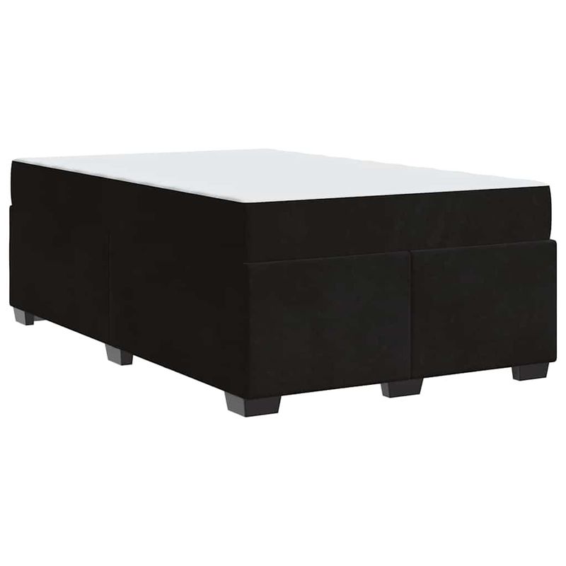 Casa si Gradina - Mobilier - Paturi si accesorii - Paturi - Cadru de pat cu saltea Altele Negru 120 x 200 cm Catifea - Infinity.ro