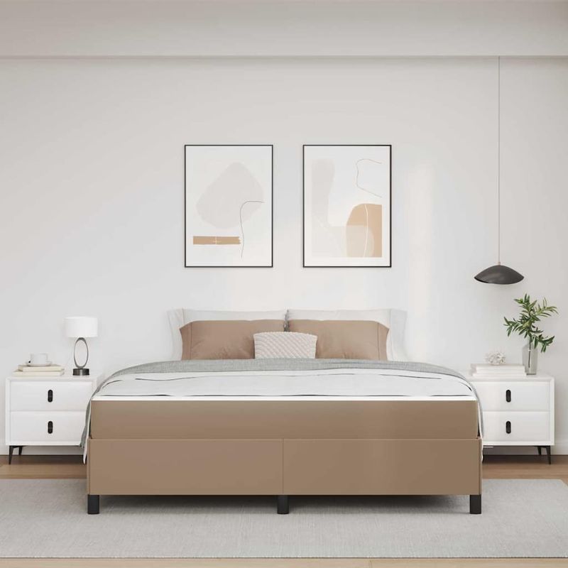 Casa si Gradina - Mobilier - Paturi si accesorii - Paturi - Cadru de pat cu saltea Cappuccino 180 x 200 cm - Infinity.ro