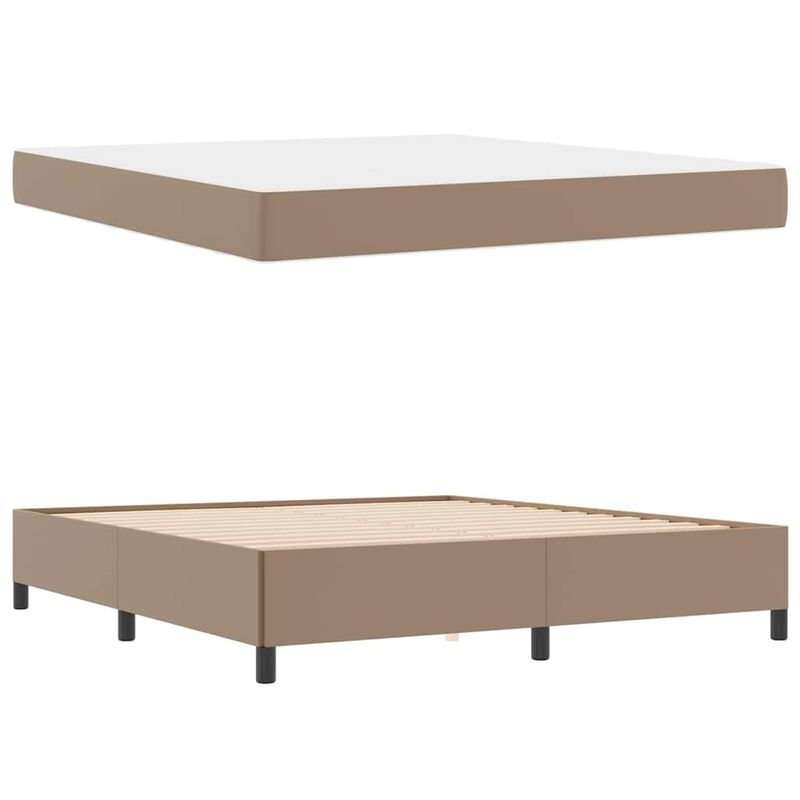 Casa si Gradina - Mobilier - Paturi si accesorii - Paturi - Cadru de pat cu saltea Cappuccino 180 x 200 cm - Infinity.ro