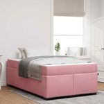 Casa si Gradina - Mobilier - Paturi si accesorii - Paturi - Cadru de pat cu saltea Altele Roz 120 x 200 cm Catifea - Infinity.ro