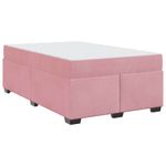 Casa si Gradina - Mobilier - Paturi si accesorii - Paturi - Cadru de pat cu saltea Altele Roz 120 x 200 cm Catifea - Infinity.ro