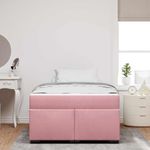 Casa si Gradina - Mobilier - Paturi si accesorii - Paturi - Cadru de pat cu saltea Altele Roz 120 x 200 cm Catifea - Infinity.ro
