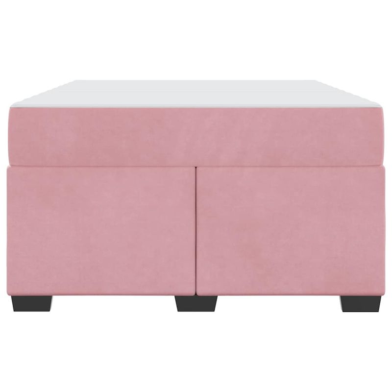 Casa si Gradina - Mobilier - Paturi si accesorii - Paturi - Cadru de pat cu saltea Altele Roz 120 x 200 cm Catifea - Infinity.ro