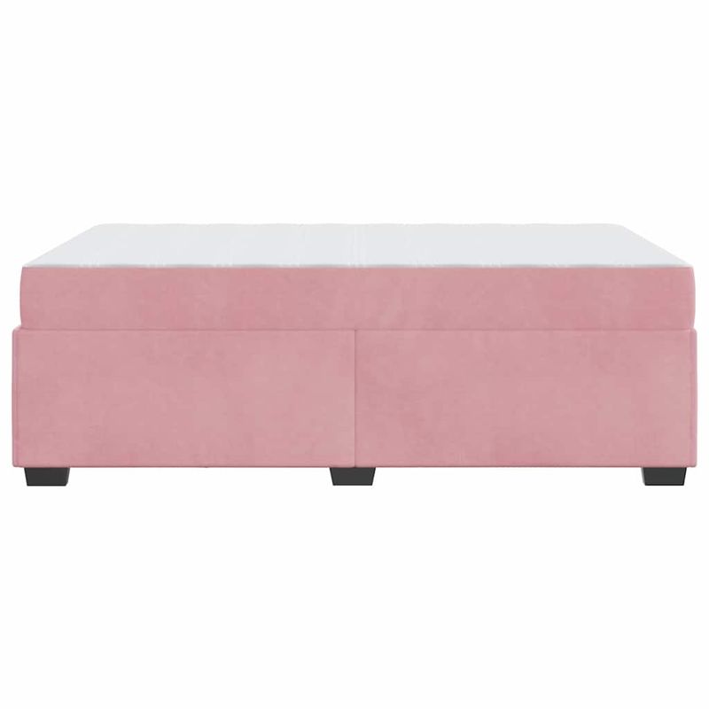 Casa si Gradina - Mobilier - Paturi si accesorii - Paturi - Cadru de pat cu saltea Altele Roz 120 x 200 cm Catifea - Infinity.ro