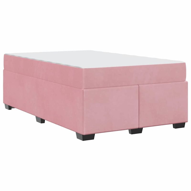 Casa si Gradina - Mobilier - Paturi si accesorii - Paturi - Cadru de pat cu saltea Altele Roz 120 x 200 cm Catifea - Infinity.ro