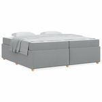 Casa si Gradina - Mobilier - Paturi si accesorii - Paturi - Cadru de pat cu saltea Altele Gri deschis 200 x 200 cm tesatura - Infinity.ro