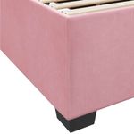 Casa si Gradina - Mobilier - Paturi si accesorii - Paturi - Cadru de pat cu saltea Altele Roz 120 x 200 cm Catifea - Infinity.ro