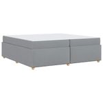 Casa si Gradina - Mobilier - Paturi si accesorii - Paturi - Cadru de pat cu saltea Altele Gri deschis 200 x 200 cm tesatura - Infinity.ro