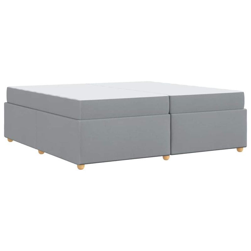 Casa si Gradina - Mobilier - Paturi si accesorii - Paturi - Cadru de pat cu saltea Altele Gri deschis 200 x 200 cm tesatura - Infinity.ro