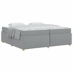 Casa si Gradina - Mobilier - Paturi si accesorii - Paturi - Cadru de pat cu saltea Altele Gri deschis 200 x 200 cm tesatura - Infinity.ro