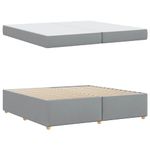 Casa si Gradina - Mobilier - Paturi si accesorii - Paturi - Cadru de pat cu saltea Altele Gri deschis 200 x 200 cm tesatura - Infinity.ro